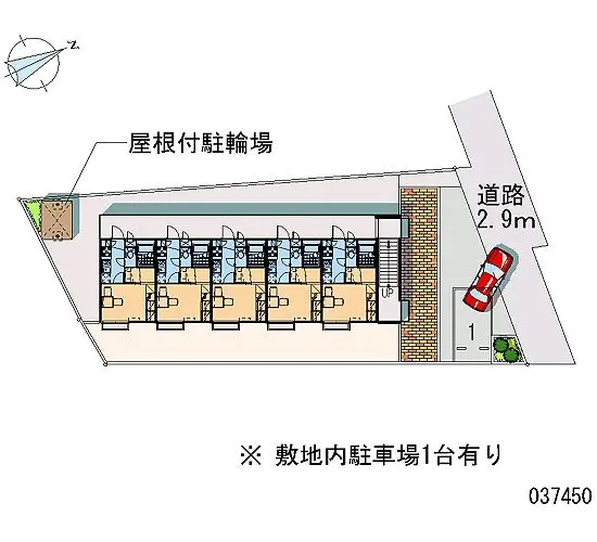 ★手数料０円★府中市住吉町　月極駐車場（LP）